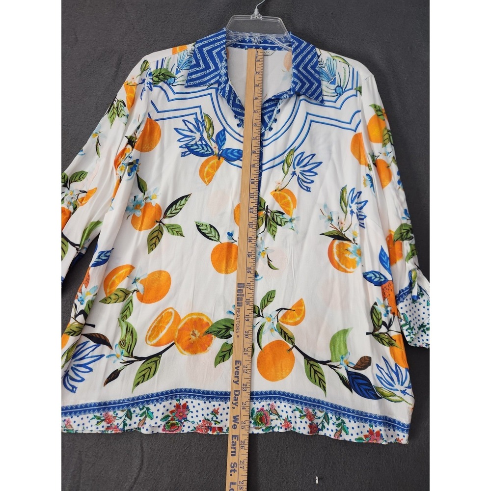 NWT John Mark Women PM Tunic Top Boho Art To Wear Colorful Festival Resort Beach - Picture 3 of 10